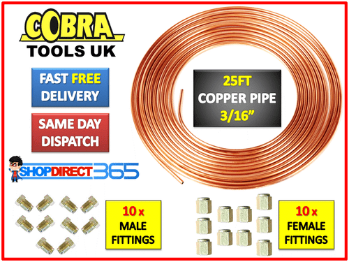 IMPERIAL BRAKE REPAIR FLARING TOOL KIT Cutter Bender 3/16 Copper Pipe Roll +Ends - Picture 2 of 3