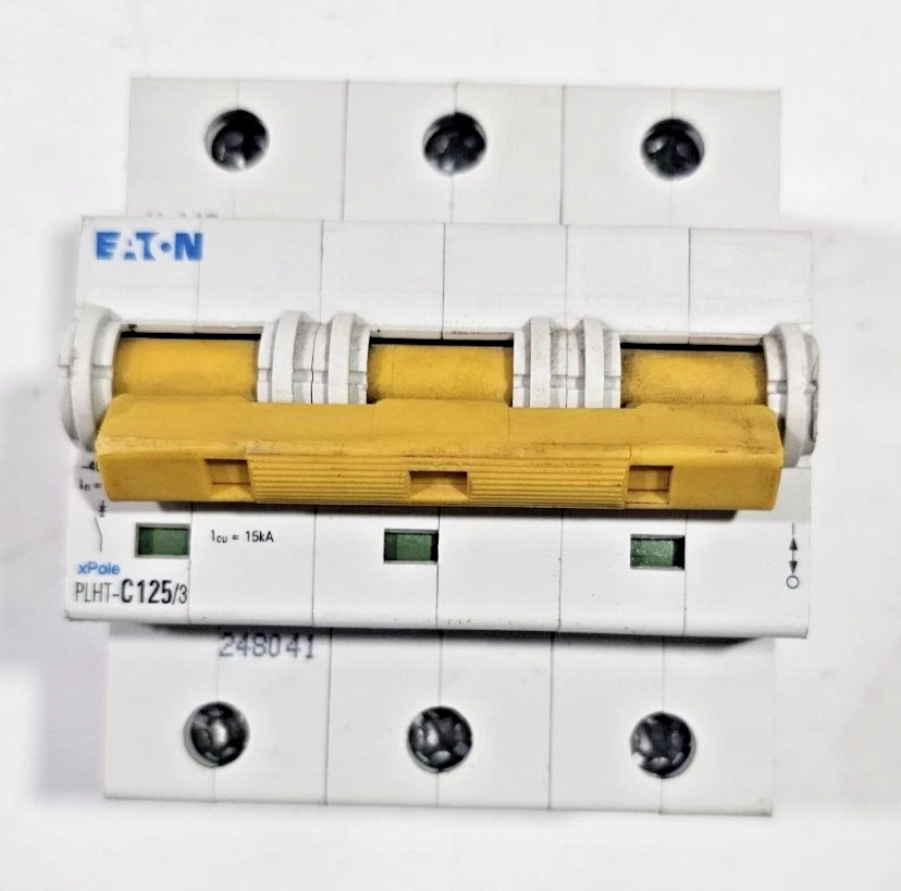 EATON PLHT-C125/3 Used Working Power Distribution Circuit Breaker