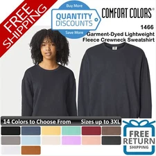 Comfort Colors Garment-dyed Lightweight Fleece Crewneck Sweatshirt Upto 3XL 1466