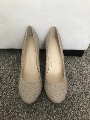 Women's Calvin Klein beige platform high heels shoes