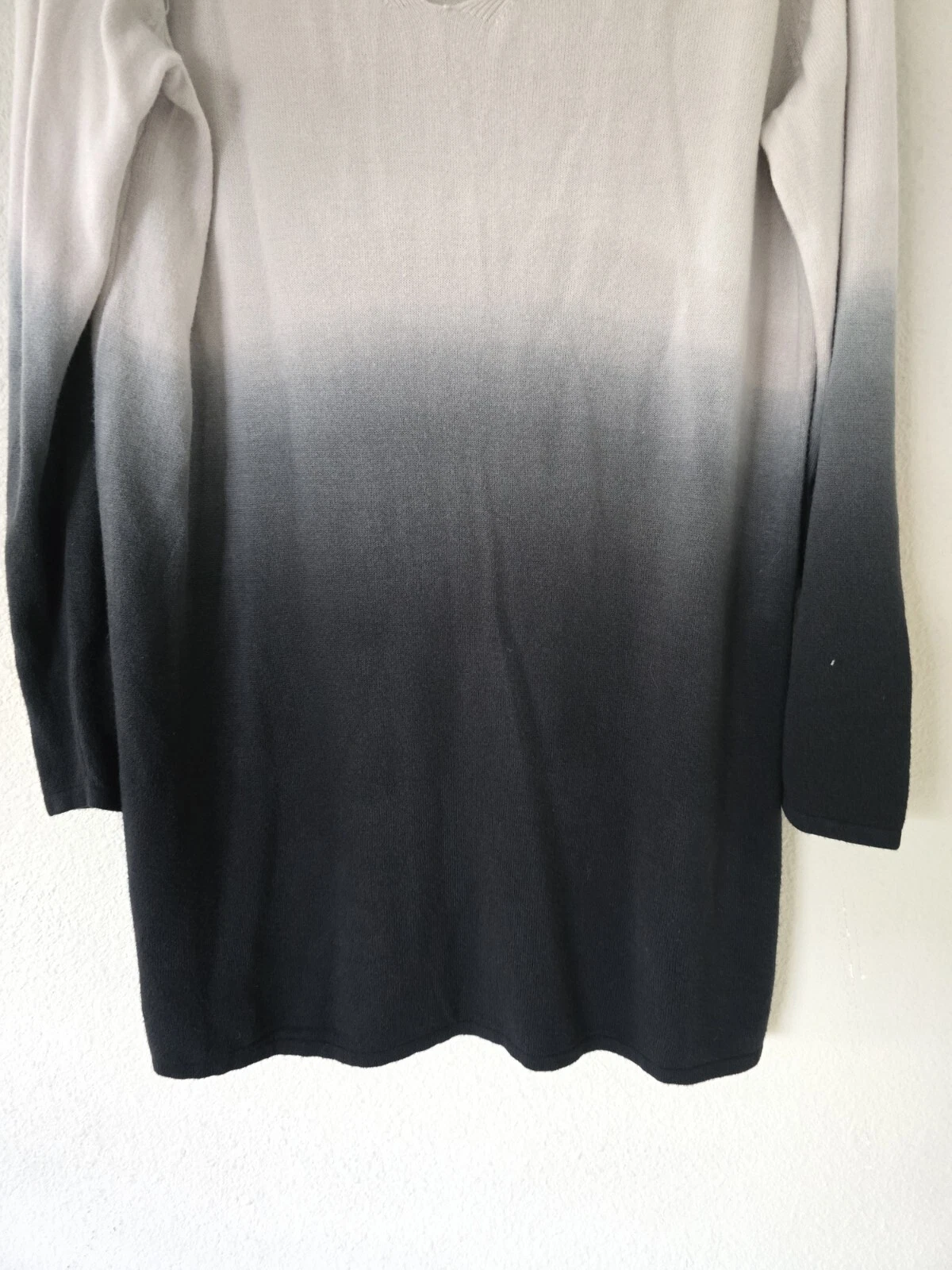 VETEMENTS Abito Roaman's taglia 6 donna Oyster Ombré a costine maglia manica lunga ottimo