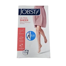 JOBST Compression Socks Ultra Sheer Knee High Closed Toe 15-20mmHg Small BLACK