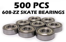 500 Skate Ball Bearing 608Z 8x22x7mm Shielded Bearings