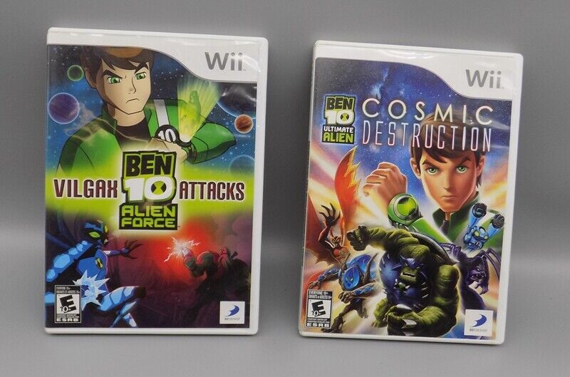 4 Wii Ben 10 Games: Omniverse 2, Alien Force, Cosmic Destruction, Vilgax  Attacks 879278340039