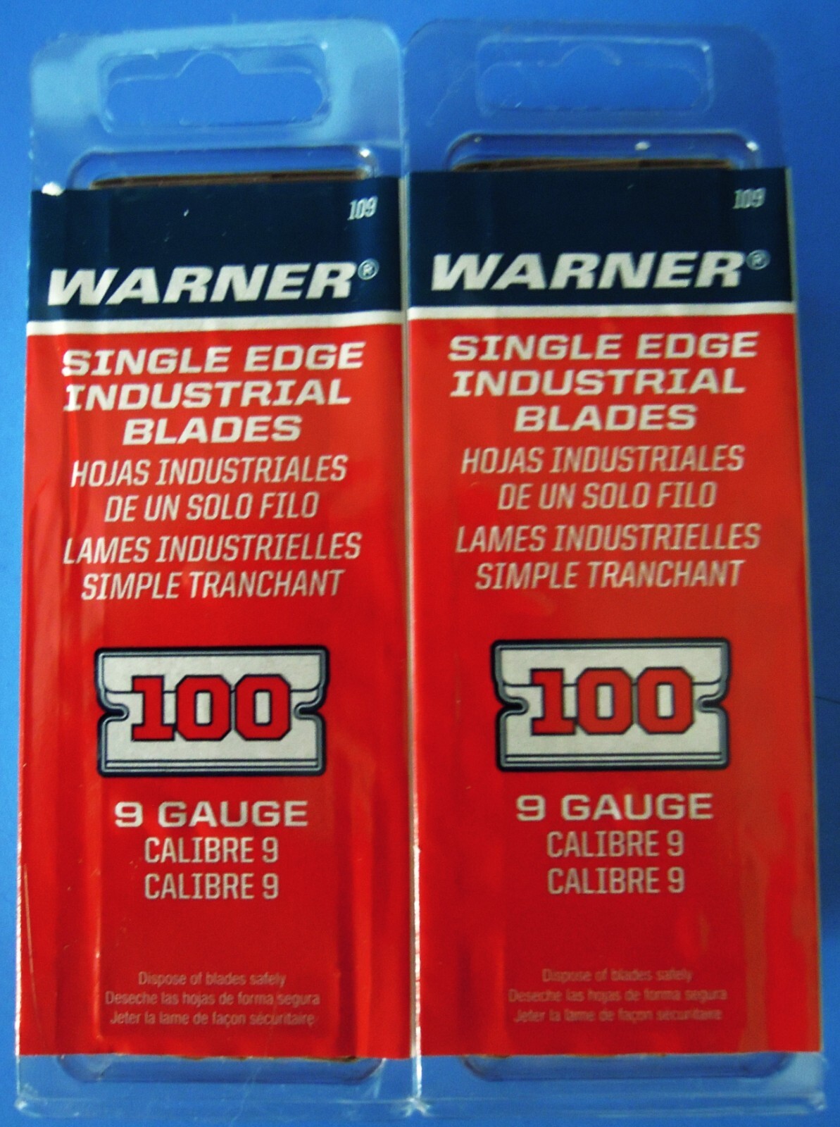 (2) PACKS of 100- Pack Warner 1.55" Steel Straight Replaceme