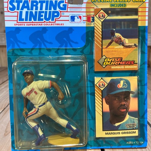 1993 SLU Starting Lineup MLB - Marquis Grissom Montreal Expos - Figure & Card - Picture 2 of 5