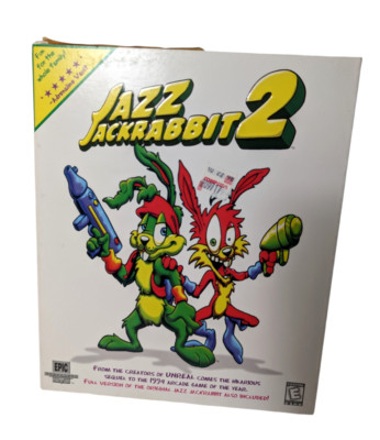Jazz Jackrabbit 2 Big Box PC Game 1998 New SEALED Rare Epic Games CD ROM