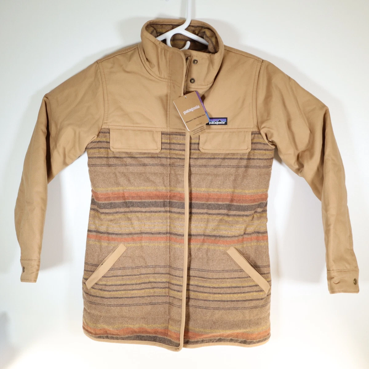 Patagonia Out Yonder Womens Western Striped Wool Blanket Coat