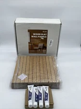 11 Pc 3D Wood Wall Panels Water Resistant Bendable Slate Walls 11.8”x 11.8”