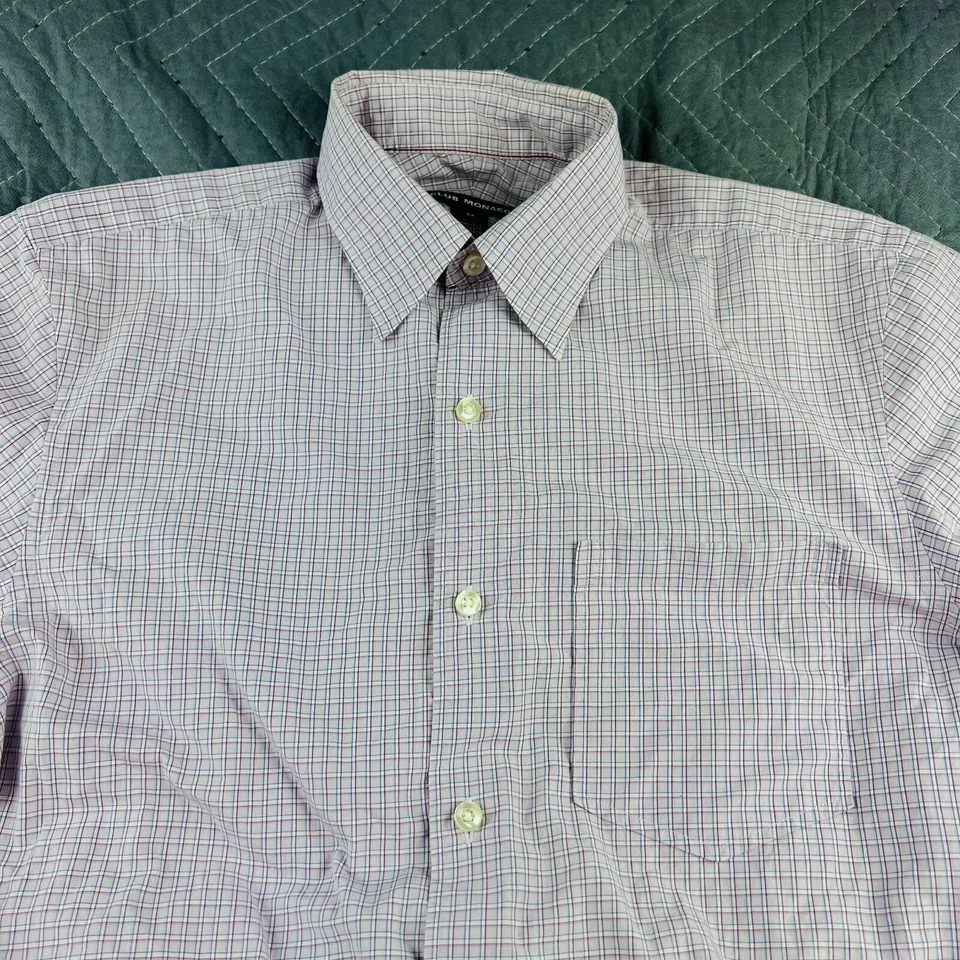 Camisa De Colección Club Monaco Para Hombres Pequeña S Púrpura Claro Abotonada Cuadros Adultos Foto 2 de 4