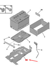 Bac à batterie CITRO�N C5 AIRCROSS 9829894380 Neuf d'origine