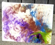 "Purple blow Out" original on stretched canvas 14 x 11 inches ready to hang