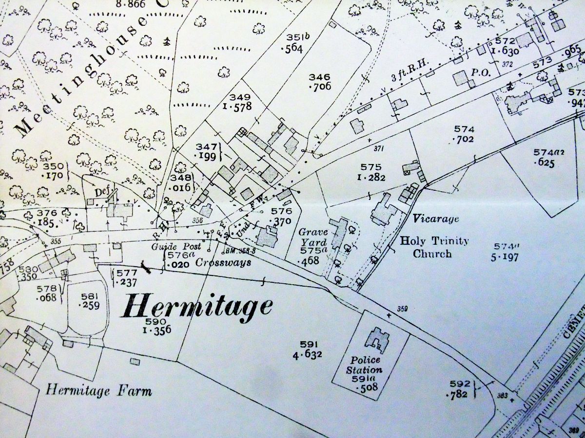 Berkshire Hermitage history genealogy Ordnance Survey map plan eBay