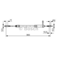 Bosch Handbremsseil Bremsseil Hinten Links Passend FüR Mercedes-Benz C-Klasse