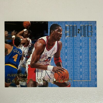 #ad #ad 1995 96 Fleer #13 Hakeem Olajuwon End 2 End Rockets $2.99