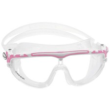Open Box Cressi Adult Wide View Silicone Skylight Swimming Mask Clear/White/Pink