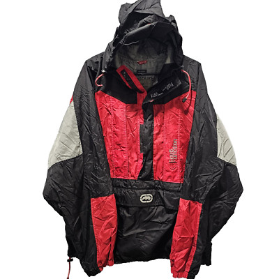vtg Ecko Unltd Windbreaker Pullover Jacket Red Black Y2K Mens Size XXL  Function