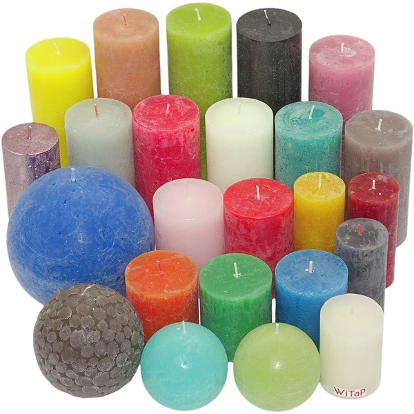 8 Kg Rustik Stumpenkerzen Kugelkerzen DurchgefäRbt 1 Wahl Rustic Bunt Gemischt-image
