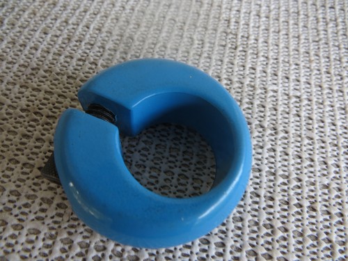 DONUT NOS SEAT POST CLAMP BLUE bmx freestyle cruiser vintage - Picture 3 of 7