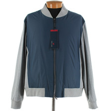 Cardinal of Canada NWT Mixed Media Bomber Jacket Size XXL (50 US) In Blue/Gray