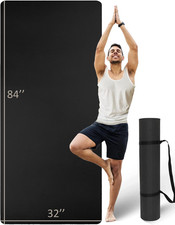 Extra Long  Wide Thick Yoga Mat for Tall Men  Women, 84'' X 32'' X 7Mm Oversiz