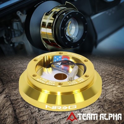 Fits Mitsubishi Subaru NRG Chrome/Gold Steering Wheel Quick Release Hub Adapter