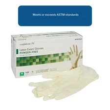McKesson Confiderm Latex Exam Glove Standard Cuff Length MEDIUM 100 per Box