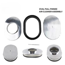 12 Oval Full Finned Air Cleaner Assembly For Classic Chevy Ford Hot Rod Part