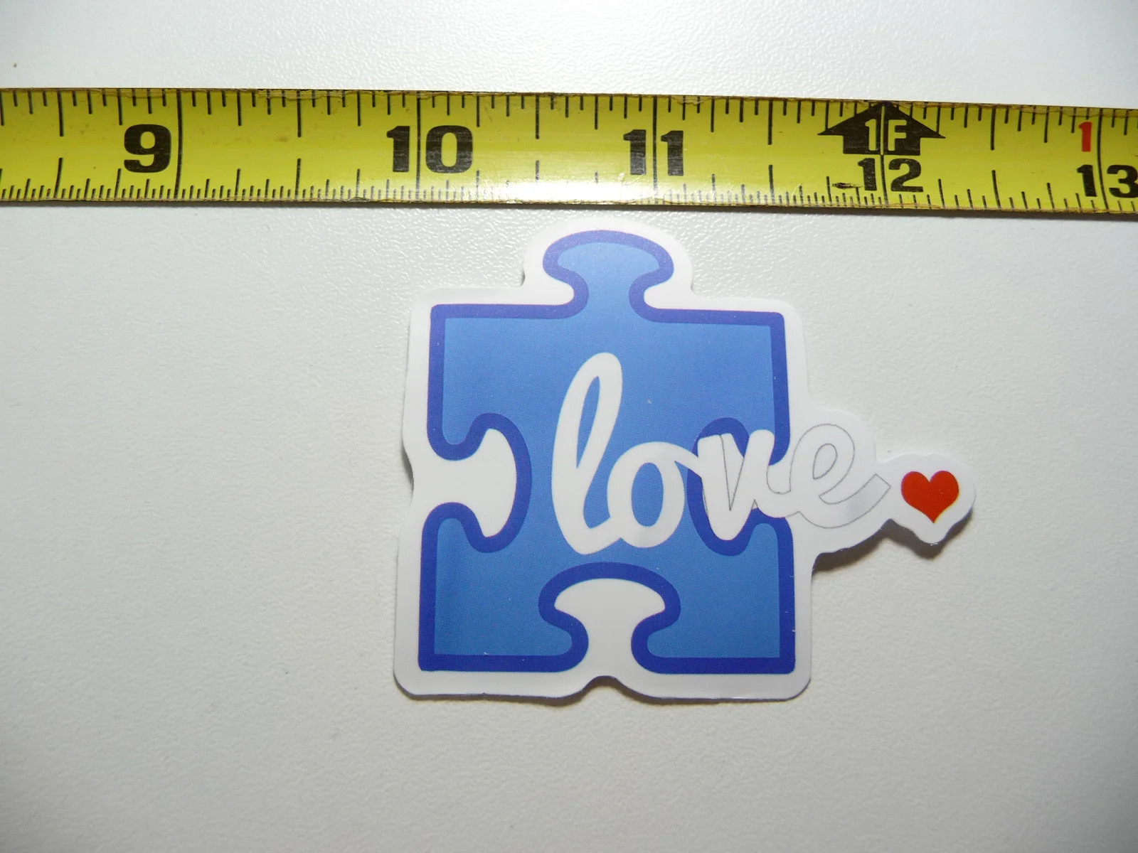 AUTISM SUPPORT SMALL STICKER DECAL LOVE PUZZLE PIECE HEART AWARENESS