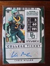 2020 panini contenders draft picks football Chris Miller 315 Rookie  Auto