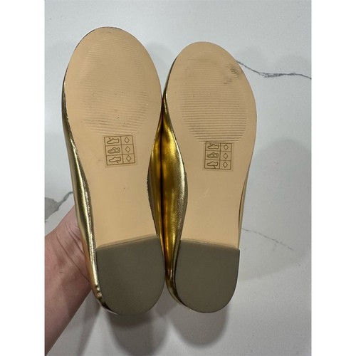 NEW Crewcuts Girls Sz 2 Gold Strappy Ballet Flats Elegant Metallic Finish - Picture 5 of 5