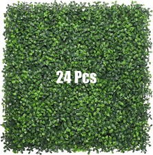 24Pcs 20"x20" Total Covers 66.7 Sq. Ft. Grass Wall Panels Ultra-Dense 4-Layer