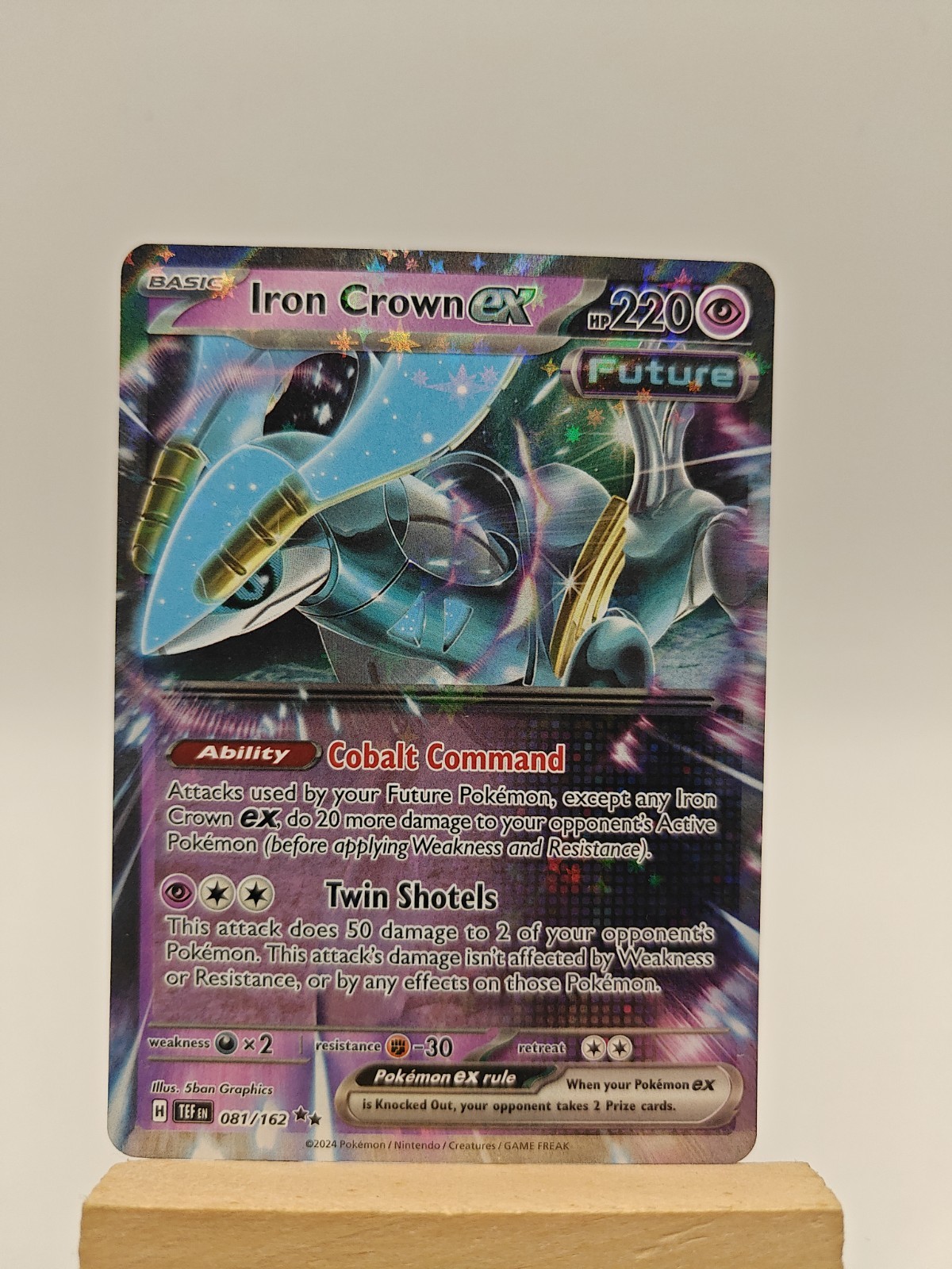 Iron Crown ex 081/162 SV05: Temporal Forces Holo Double Rare Pokemon TCG