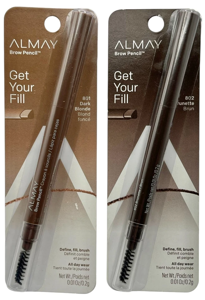 2 Pack Almay Brow Pencil with Spoolie Brush YOU CHOOSE