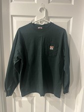Camiseta pulóver de bolsillo verde oscuro con bolsillo talla M de Ben Davis para hombre