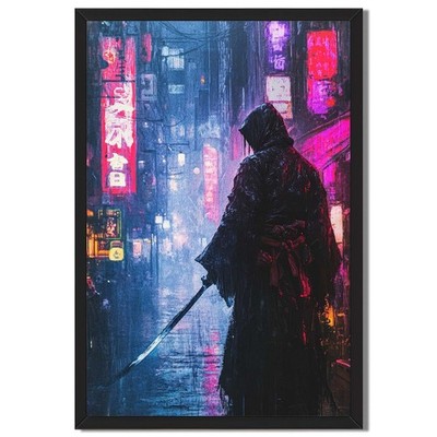 Cyberpunk Samurai Wall Art Canvas Oil Paintings Reproduction