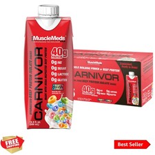 Carnivor RTD, Ready to Drink Protein, Lactose Free, Sugar Free, 40g Isolate P...