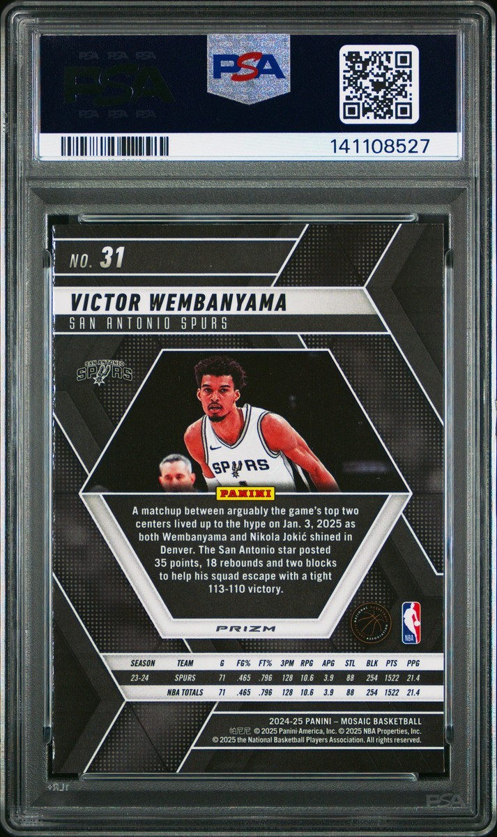 2024-25 Panini Mosaic - Victor Wembanyama #31 Green Mosaic Prizm