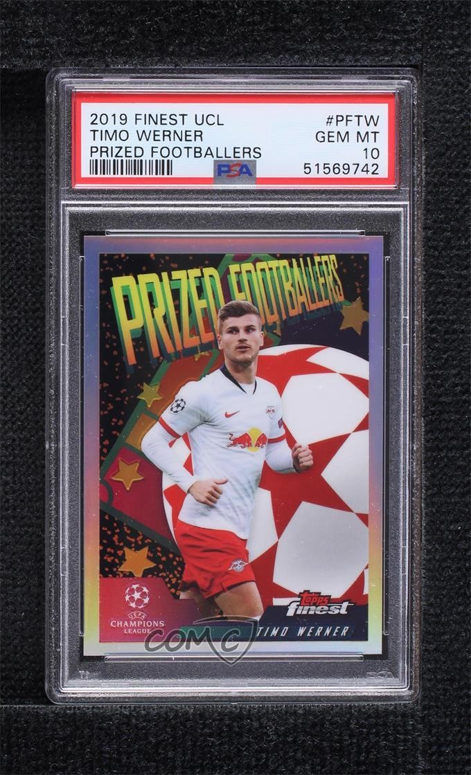 2019-20 Topps Finest UCL Prized Footballers Timo Werner #PF-TW PSA 10 GEM MT en5