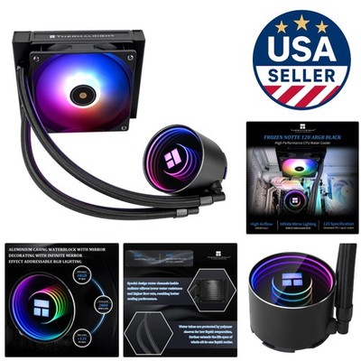 High-Performance Frozen Notte 120 ARGB Black CPU Cooler with 72.37 CFM Airflow
