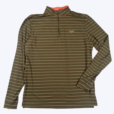 Good Good Golf Pullover Mens Large Olive Green Pullover  Quarter Zip Long Sleeve