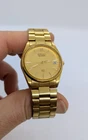 Vintage 1997 Seiko 5y22-600L Gold Tone Watch w/ Original Band *NOT WORKING*
