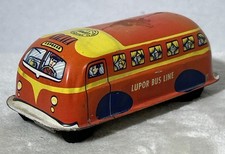 Vintage Lupor Bus Line Metal Tin Litho Friction Bus