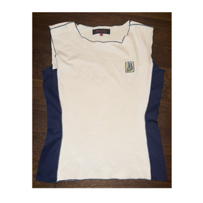 Joomi Joolz Los Angeles Y2k White Navy Sleeveless Women's Tank Top Size M