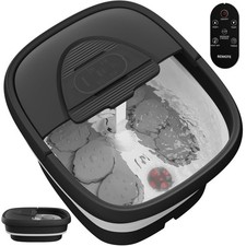 Foot Spa Collapsible, Foot Bath Massager with Heat, Remote, Timer, and 24 Mot...