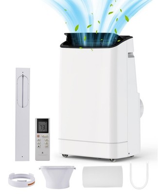 AC Unit 14000 BTU Portable Air Conditioner Remote 3 Speed 24H Timer 750 Sq Ft