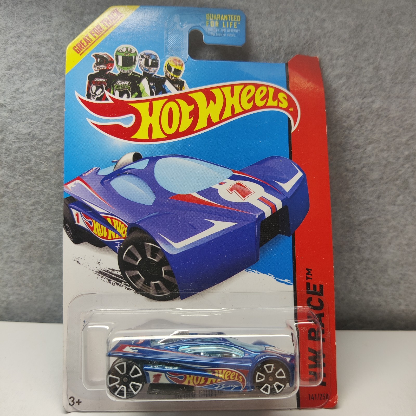 Hot Wheels 2014 HW Race Blue  "Sling Shot" 141/250- Excellent Card!