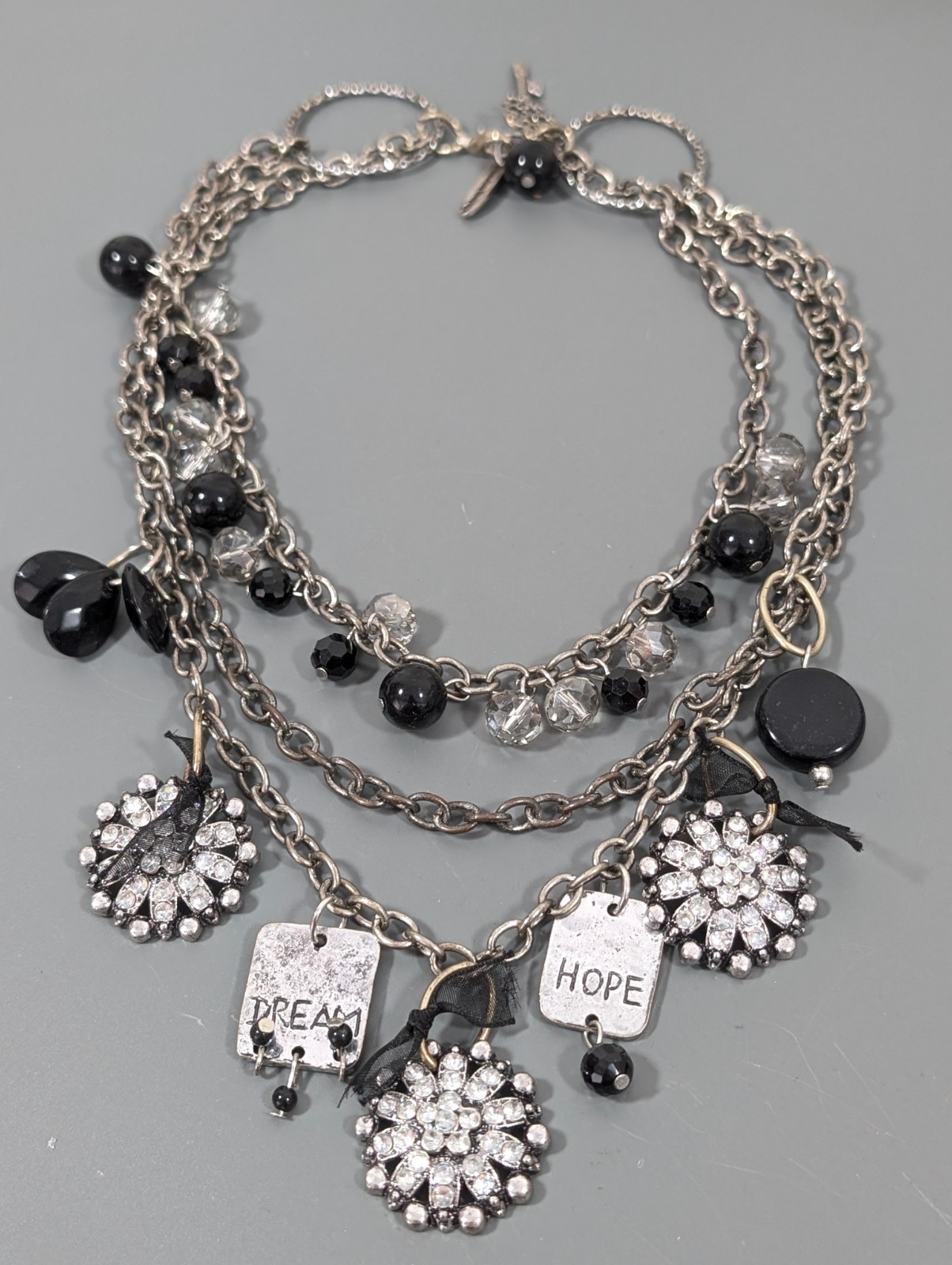 Plunder Design Layered Charm Statement Necklace S… - image 2