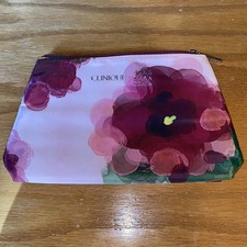 Clinique x Jonathan Cohen Floral Makeup Bag Cosmetic Pouch Pink Travel Case