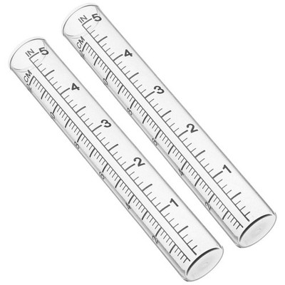 2 Pcs Rain Gauge and Thermometer Outdoor Tubes Replacement Digital
